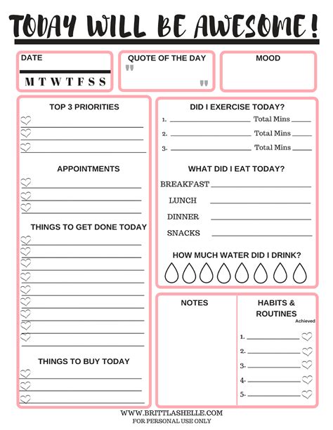 Goal Setting Excel Worksheets