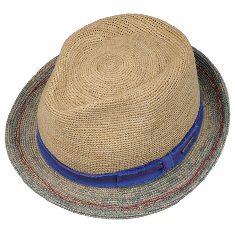 Crochet Trilby Straw Hat By Stetson