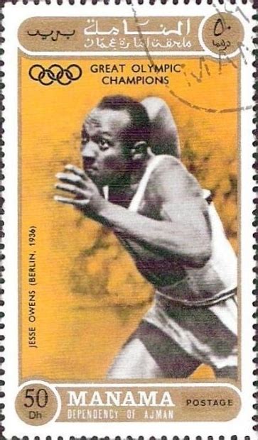 Filejesse Owens 1971 Ajman Stamp