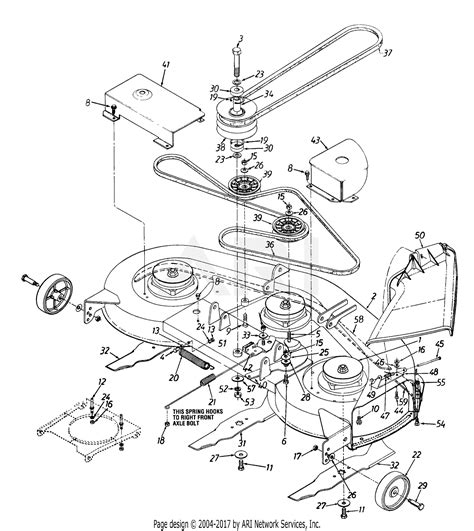 Mtd Lawn Machine Parts Diagram Mtd Mtd Mdl 110 436r170 36733