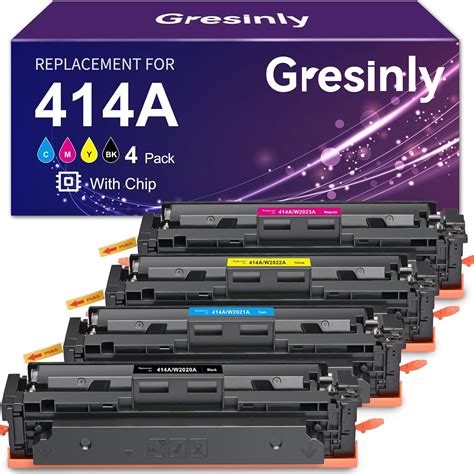 Gresinly 414a Toner Cartridges 4 Pack With Chip