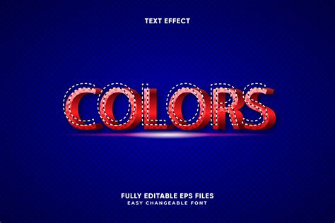 Editable Colors text effect 1181273 Vector Art at Vecteezy