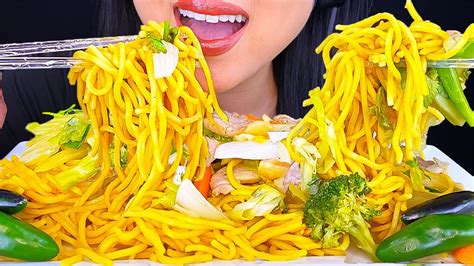 Asmr Chow Mein Noodles Mukbang Asmr Phan Youtube