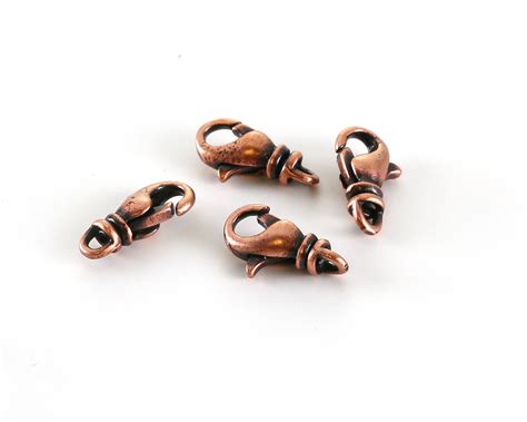 Antique Copper Plated Swivel Lobster Clasp 12x7mm