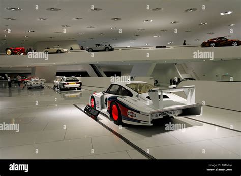 Interior view, various Porsche exhibits, Porsche Museum, Stuttgart ...