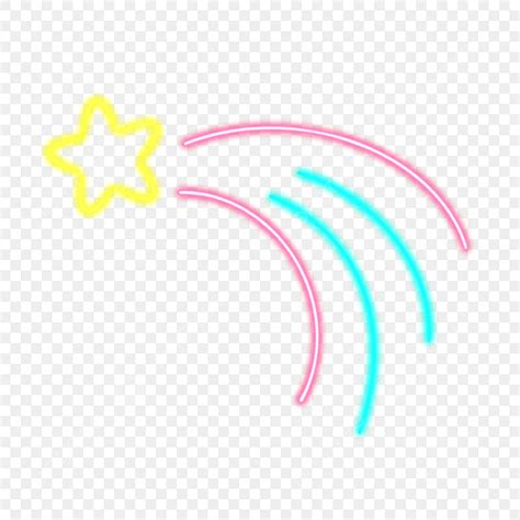 neon golden star png vector psd  clipart  transparent