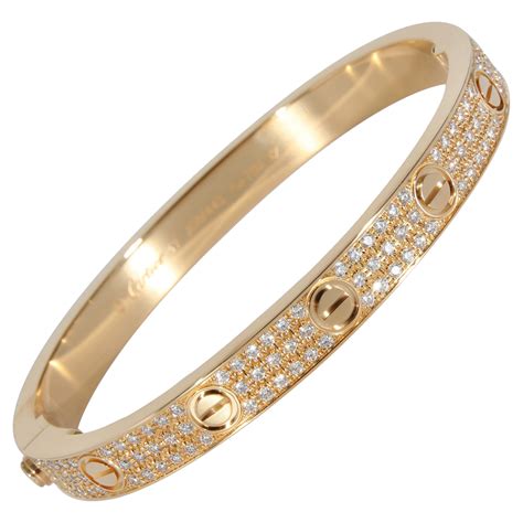 Cartier Double Love Diamond Paved 18 Karat Rose And White Gold Bracelet