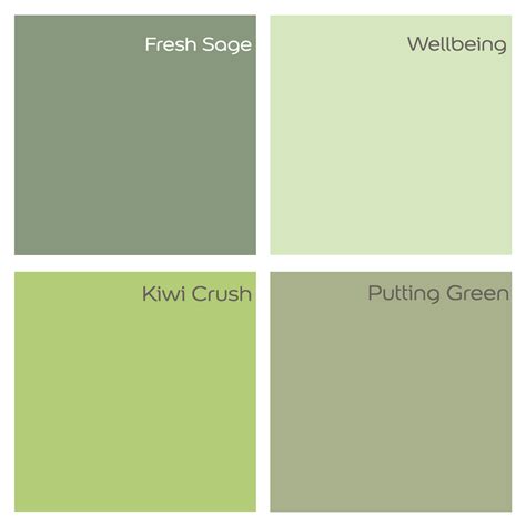 Dulux Green Paint Color Chart