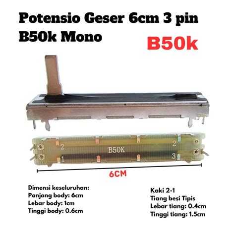 Jual Potensio Geser Cm Pin B K Mono Kaki Slide Cm Mixer