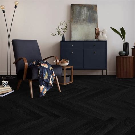 Carbon Oak Lifestyle Spc Herringbone 5 5mm Rigid Core Vinyl Leader Floors