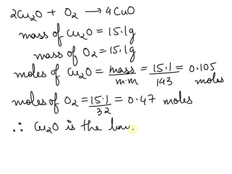 SOLVED: Consider the following balanced chemical equation: 2Cu2O(s ...