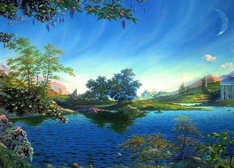 gambaran keindahan surga diantaranya   sungai  tempat melihat