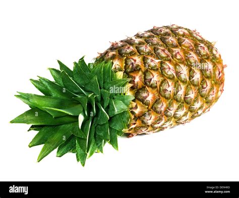 Pineapple On White Background Stock Photo Alamy