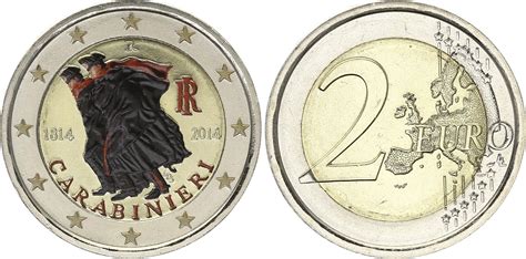 Coin Italy Euros Carabinieri Colorised