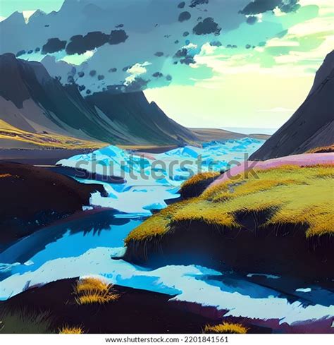 Landscape Art Anime Manga Style Stock Illustration 2201841561 ...