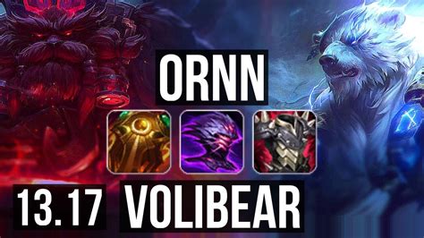 ORNN Vs VOLIBEAR TOP 68 Winrate 8 2 10 NA Master 13 17 YouTube