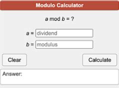 Modulo Calculator – BizCalcs.com