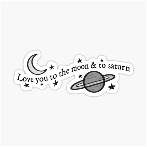 Love You To The Moon And To Saturn Folklore Sticker For Sale By Aaron