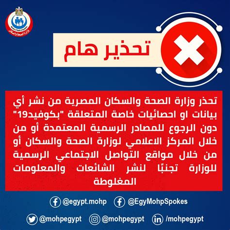 وزارة الصحة والسكان المصرية On Twitter تحذير هــام