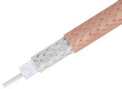 Flexible RG316 Coax Cable Single Shielded With Tan FEP Jacket RF