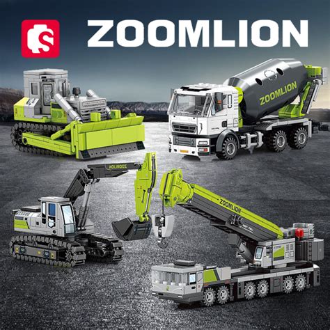 Sembo Block Zoomlion Construction Series Transport Vehicle Building