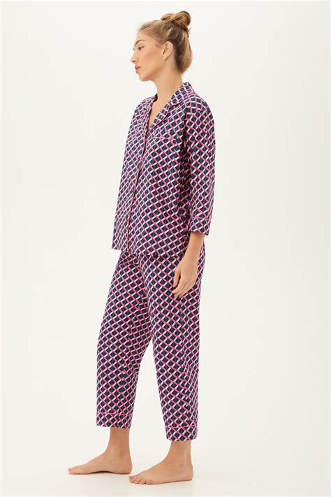 Lattice Geo Cropped Pj Set Trina Turk