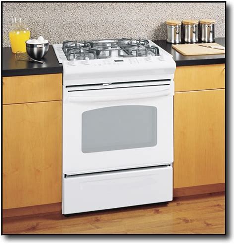 Best Buy Ge 30 Self Cleaning Slide In Gas Range White Jgsp28denww