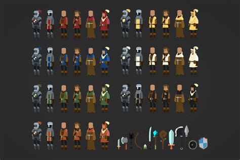 Miniature Army 2d V 1 [medieval Style] 2d Characters Unity Asset Store