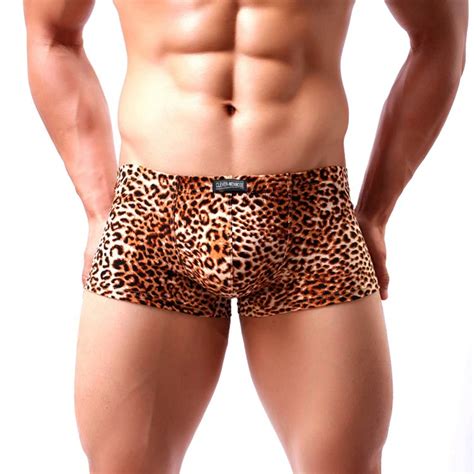 Clever Menmode Hot Sexy Men Leopard Printed Underwear Boxer Underpants