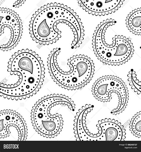 Seamless Paisley Vector And Photo Free Trial Bigstock