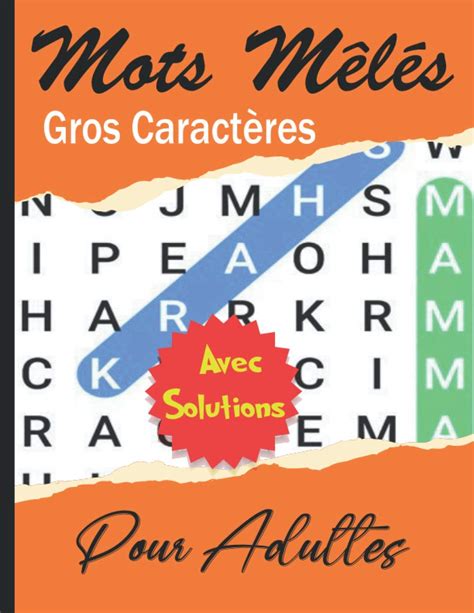 Buy Mots Mêlés Gros caractéres Pour Adultes Livre de jeux Mots Mêlés