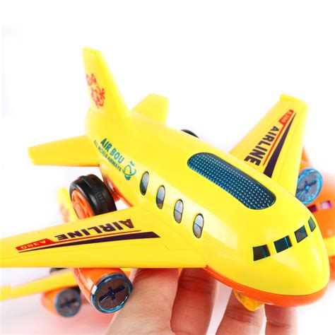 new Cute Led Flashing Simulation Cartoon Aircraft Model With Music ...