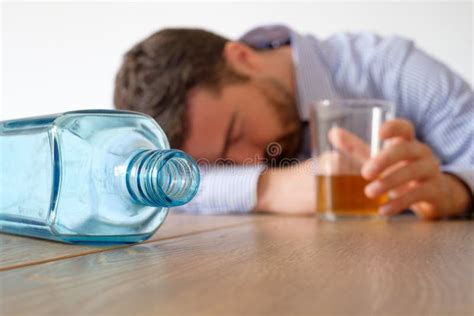 Sad Man Alcohol Addicted Feeling Bad Stock Photo Image Of Drama