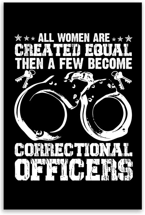 Correction Officer Wall Poster Vintage Female Correctional