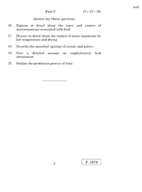 Alagappa University M Sc Biochemistry Elective FOOD TECHNOLOGY