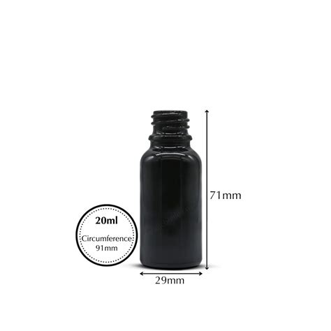 20ml Black Glass Dropper Bottle With Aluminium Pipette Some Bottle