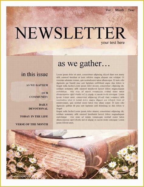 Free Printable Newsletter Templates for Church Of Fall Leaves Church Newsletter Template ...