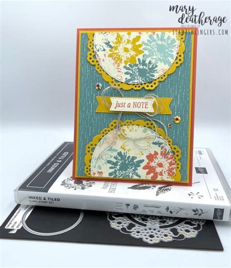 Stampin Up Delightful Doilies And Inked And Tiled Botanicals Just A