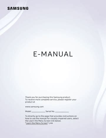 Samsung UN50TU7000FXZA Ultra HD 4K TV Owner's Manual | Manualzz