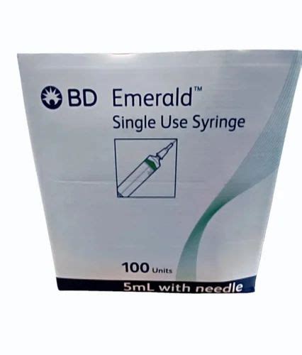 ss slip tip ml bd emerald disposable syringe   unit  box