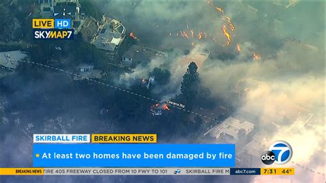 Photos Skirball Fire Burns In The Sepulveda Pass Near Getty Center