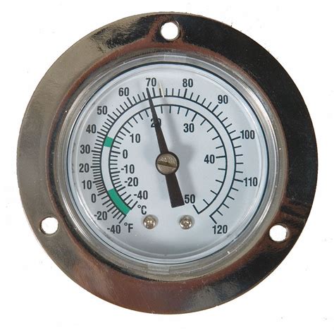 Grainger Approved Analog Panel Mount Thermometer 40° To 120°f 40° To 50°c 2 5 In Dial Dia