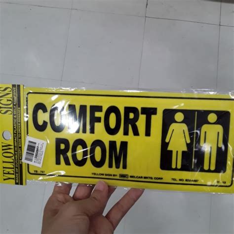 Yellow Sign Indoor & Outdoor Signage COMFORT ROOM | Shopee Philippines