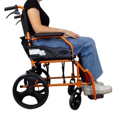 Fauteuil Roulant L Ger Pliable Repose Pieds Et Dossier Accoudoirs