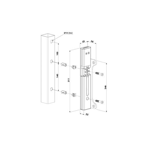 G Che En Applique Pour Serrure Larder Locinox Modulec Sf R Modulec Sf