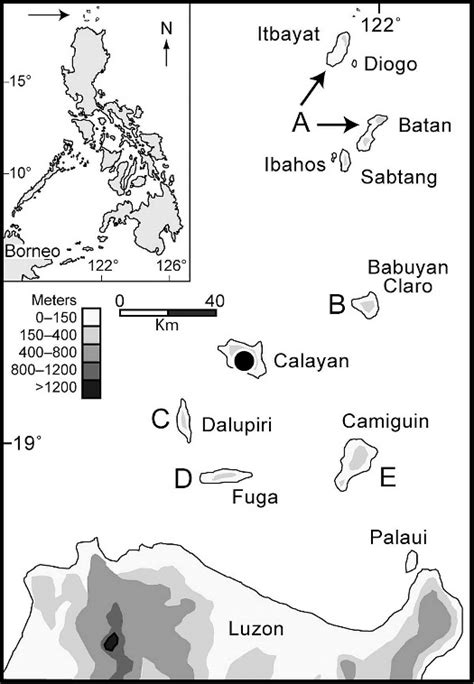 Map Of The Most Northern Islands Of The Philippines Inset Showing The