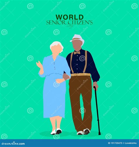 Vector Illustration Of World Senior Citizen S Day Which Is Observed On