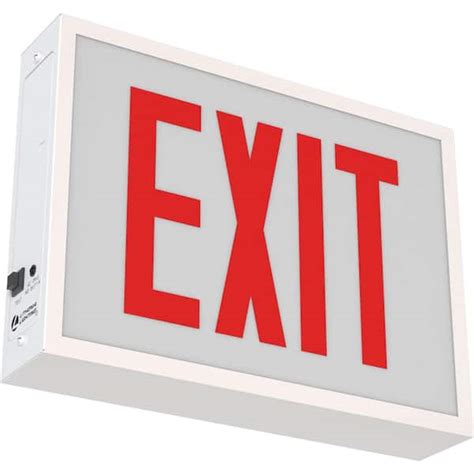 Lithonia Lighting TCE 0 7 Watt Integrated LED White Exit Sign With Red