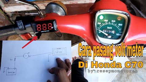 Tutorial Pemasangan Volt Meter Di Honda C70 Sama Saja Lurr YouTube