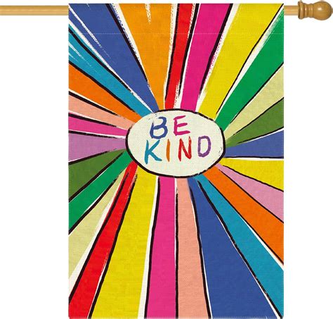 Amazon AVOIN Colorlife Be Kind Rainbow Sunshine Pride Garden Flag